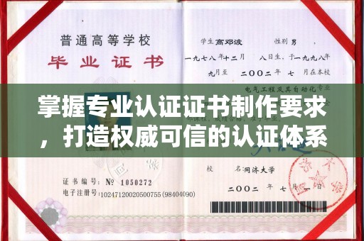 田阳掌握专业认证证书制作要求，打造权威可信的认证体系